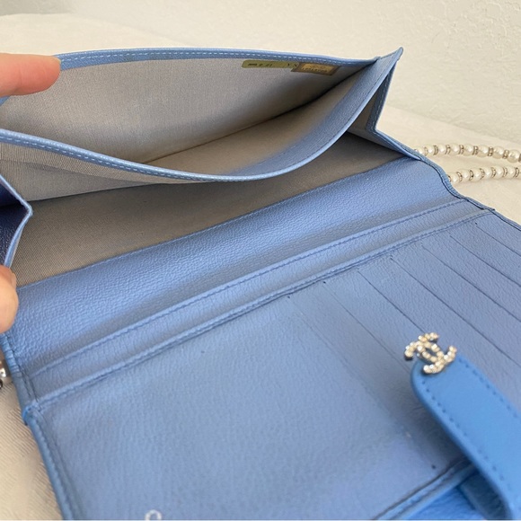 CHANEL Blue Camellia Wallet - Picture 7 of 15